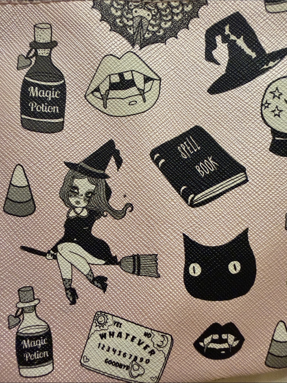 Ipsy x Valfre Limited Edition Halloween Pink Witchy Cosmetic Pouch Makeup Bag - Picture 6 of 9